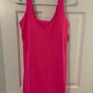 Old Navy PowerSoft Sleeveless Shelf-Bra Support Dress for Women. Hot Pink SZ SM